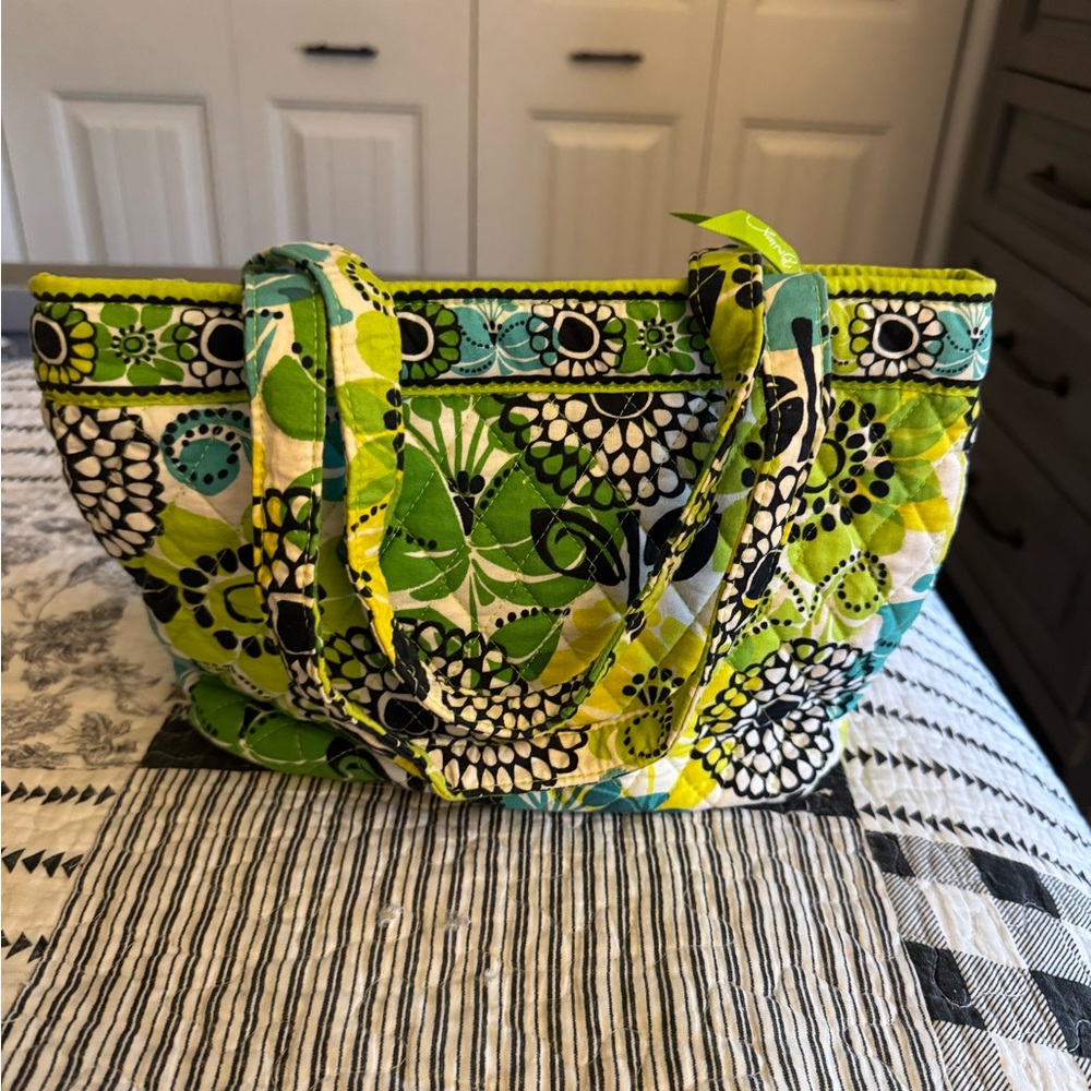 Vera Bradley Green and Blue Floral Tote